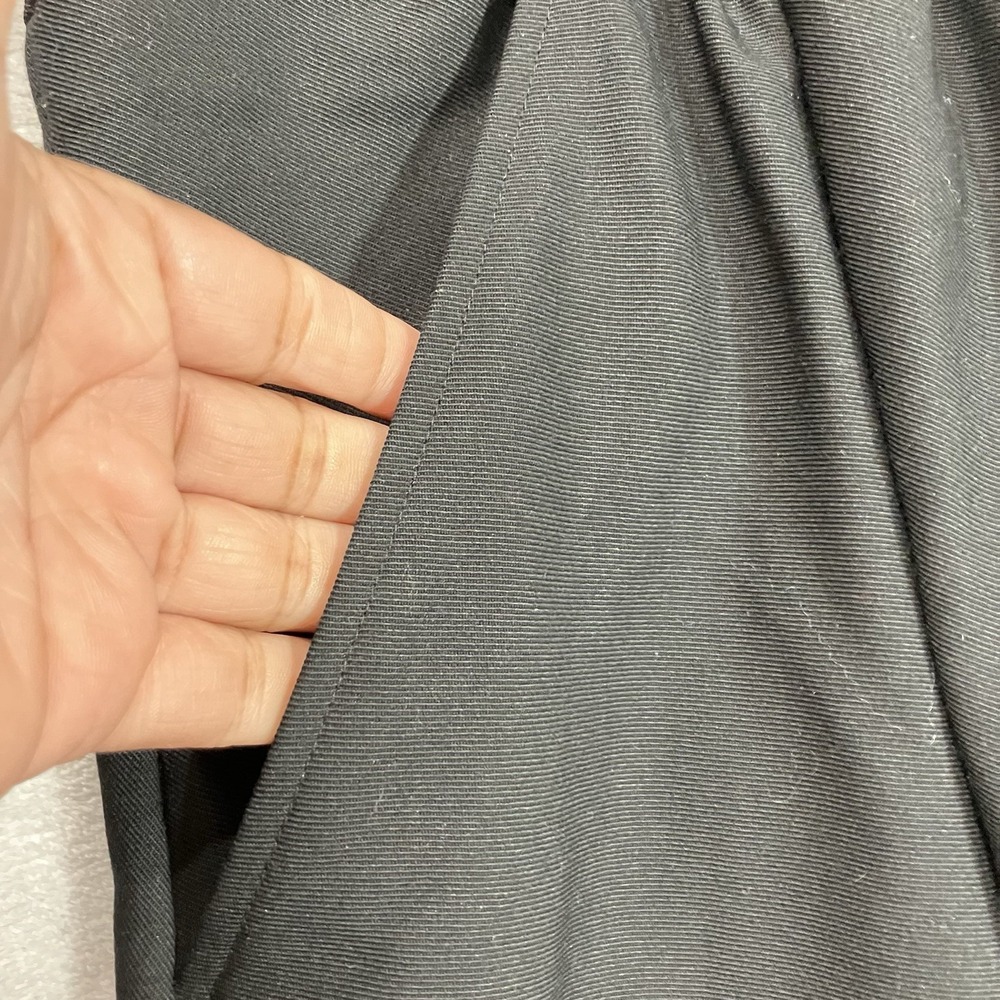 COS Black Gathered Waist Midi Dress 3/4 Sleeve Minimalist A-Line Women's US 4 - Picture 2 of 14